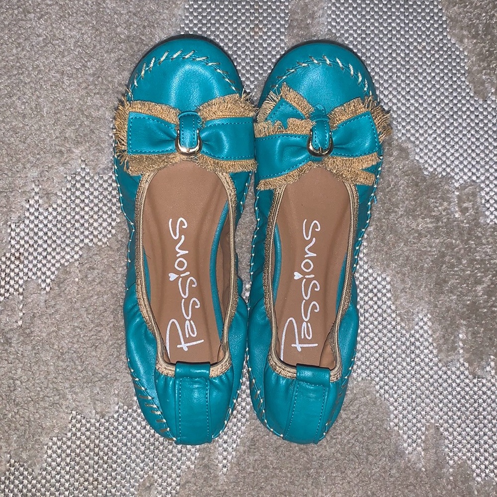 Turquoise Ballet Flats